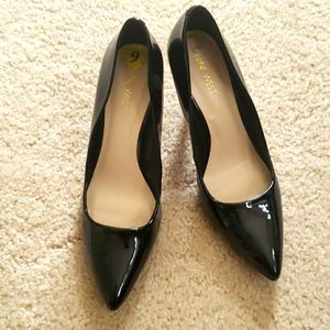 Patent leather nine west pumps